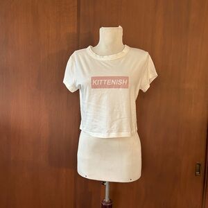 Kittenish White Crop Top